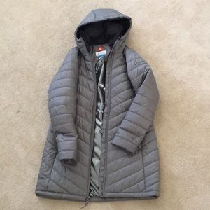 Columbia long hooded puff coat